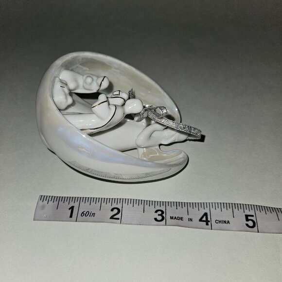 Appletree Design Angel & Holy Family Ornament Porcelain Gold Nativity Jesus Mary - Picture 8 of 9